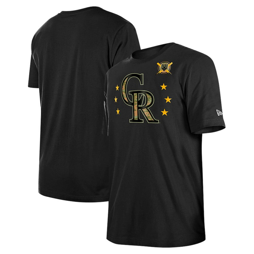 Colorado Rockies 2024 Armed Forces Day T-Shirt Black
