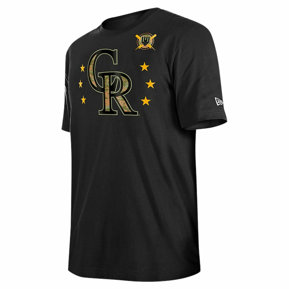 Colorado Rockies 2024 Armed Forces Day T-Shirt Black