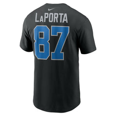 Sam LaPorta Detroit Lions Name & Number T-Shirt - Black on sale