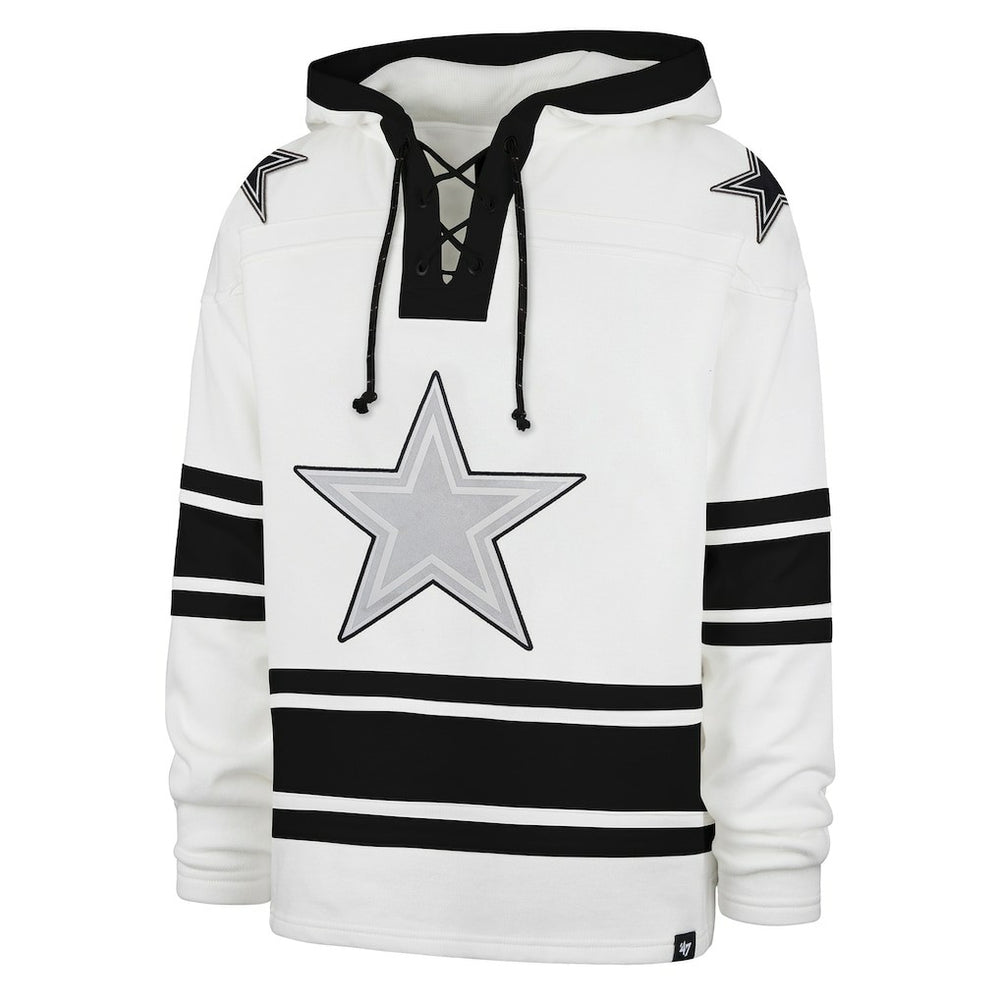 Dallas Cowboys '47 After Image Superior Lacer Pullover Hoodie - White outlet