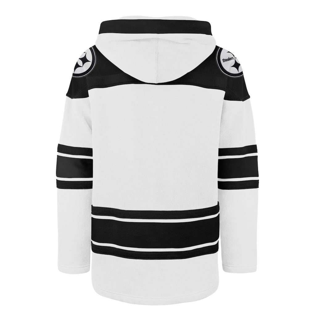 Pittsburgh Steelers '47 After Image Superior Lacer Pullover Hoodie - White on sale