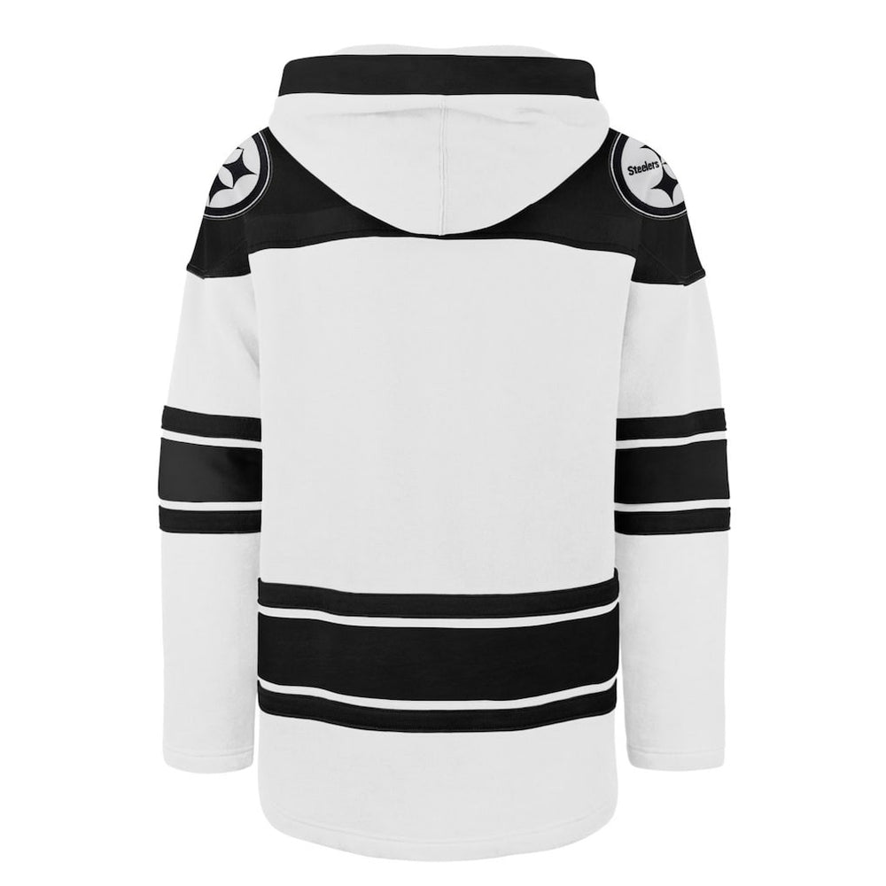 Pittsburgh Steelers '47 After Image Superior Lacer Pullover Hoodie - White on sale