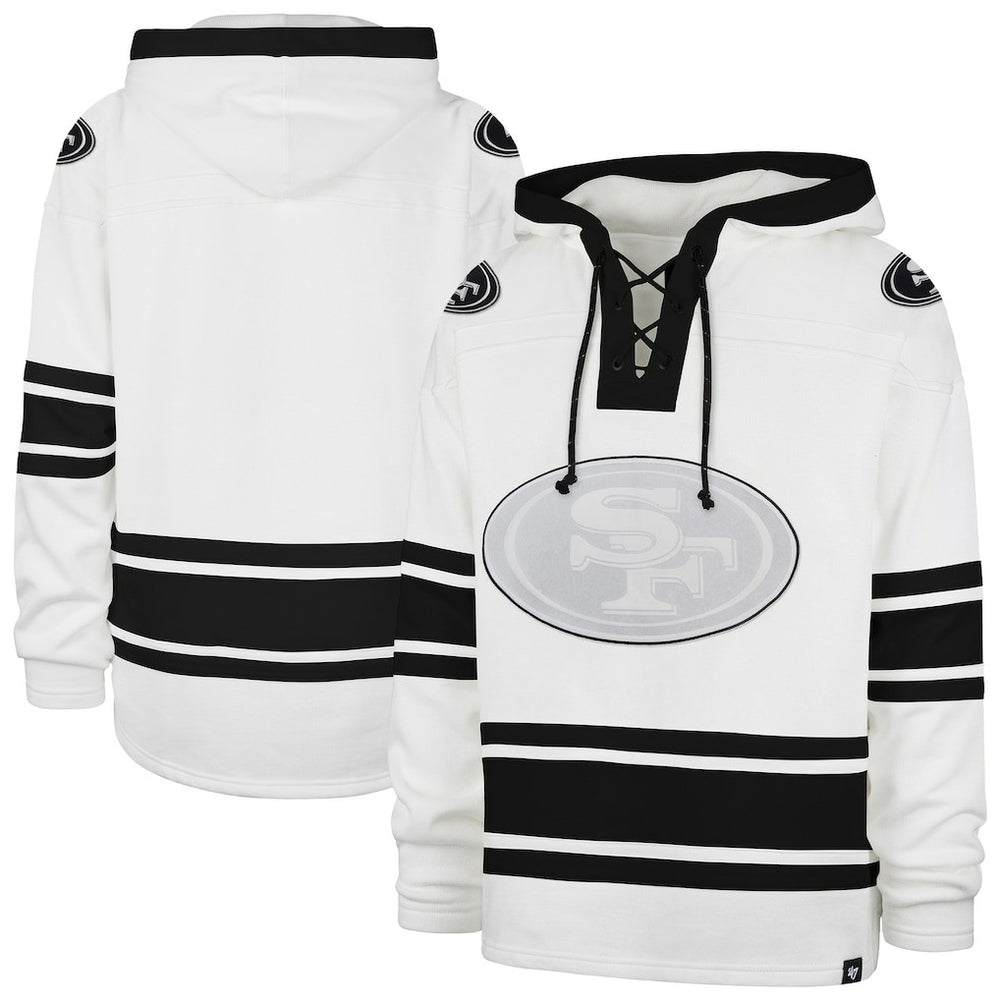 San Francisco 49ers '47 After Image Superior Lacer with Hood - White for sale