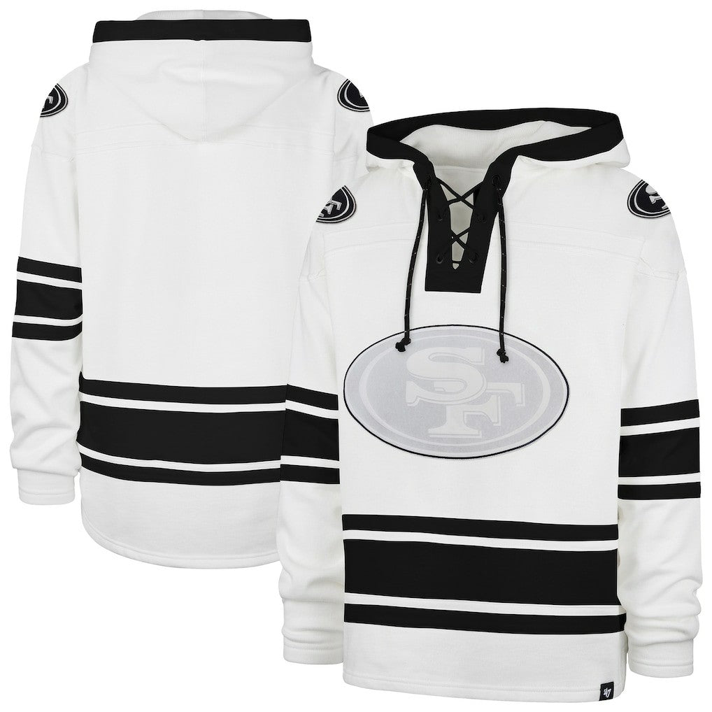 San Francisco 49ers '47 After Image Superior Lacer with Hood - White for sale