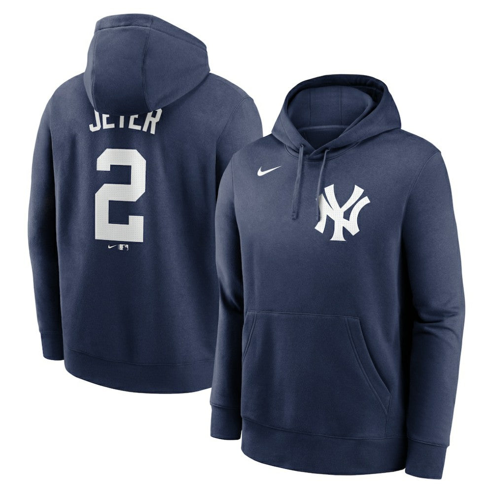 Derek Jeter New York Yankees Player Name & Number Club Pullover Hoodie Navy