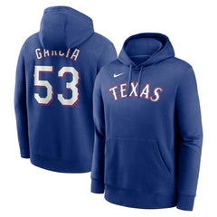 Adolis Garcia Texas Rangers Player Name & Number Club Pullover Hoodie Royal
