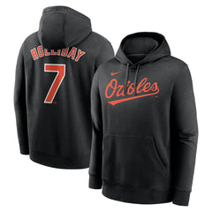 Jackson Holliday Baltimore Orioles Player Name & Number Club Fleece Pullover Hoodie Black