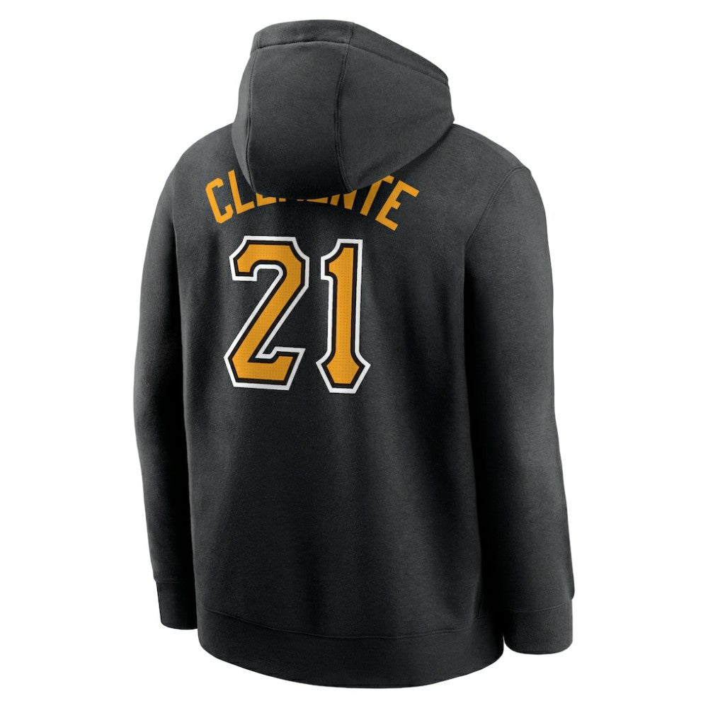 Roberto Clemente Pittsburgh Pirates Player Name & Number Club Pullover Hoodie Black