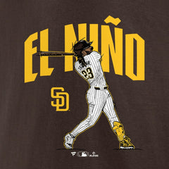 Fernando Tatis Jr. San Diego Padres Player Swing T-Shirt Brown