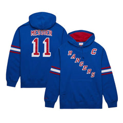Mark Messier New York Rangers Mitchell & Ness Name & Number Premium Pullover Hoodie - Blue Hoodies