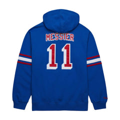 Mark Messier New York Rangers Mitchell & Ness Name & Number Premium Pullover Hoodie - Blue Hoodies