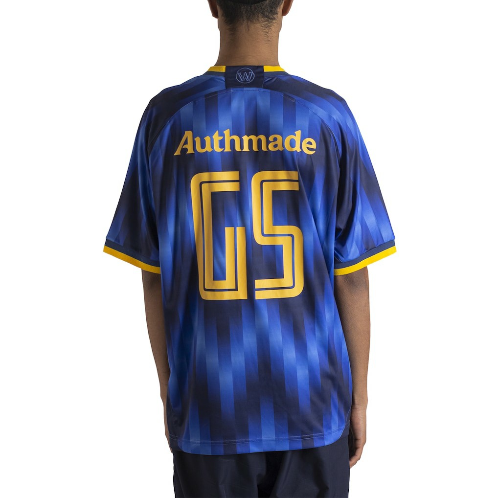 Golden State Warriors Authmade x NBA Soccer Kit Fashion Jersey sale - Blue on sale