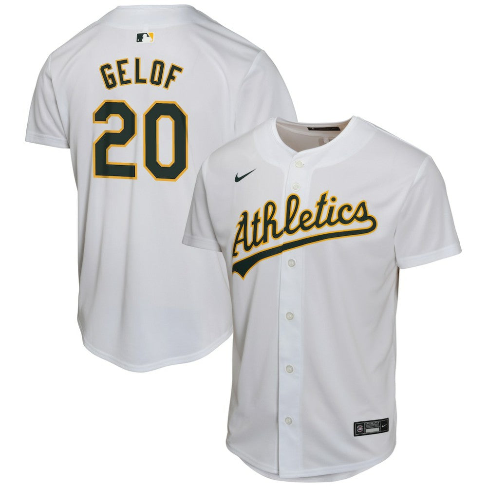 Zack Gelof Athletics Youth Home Game Player Jersey Gray