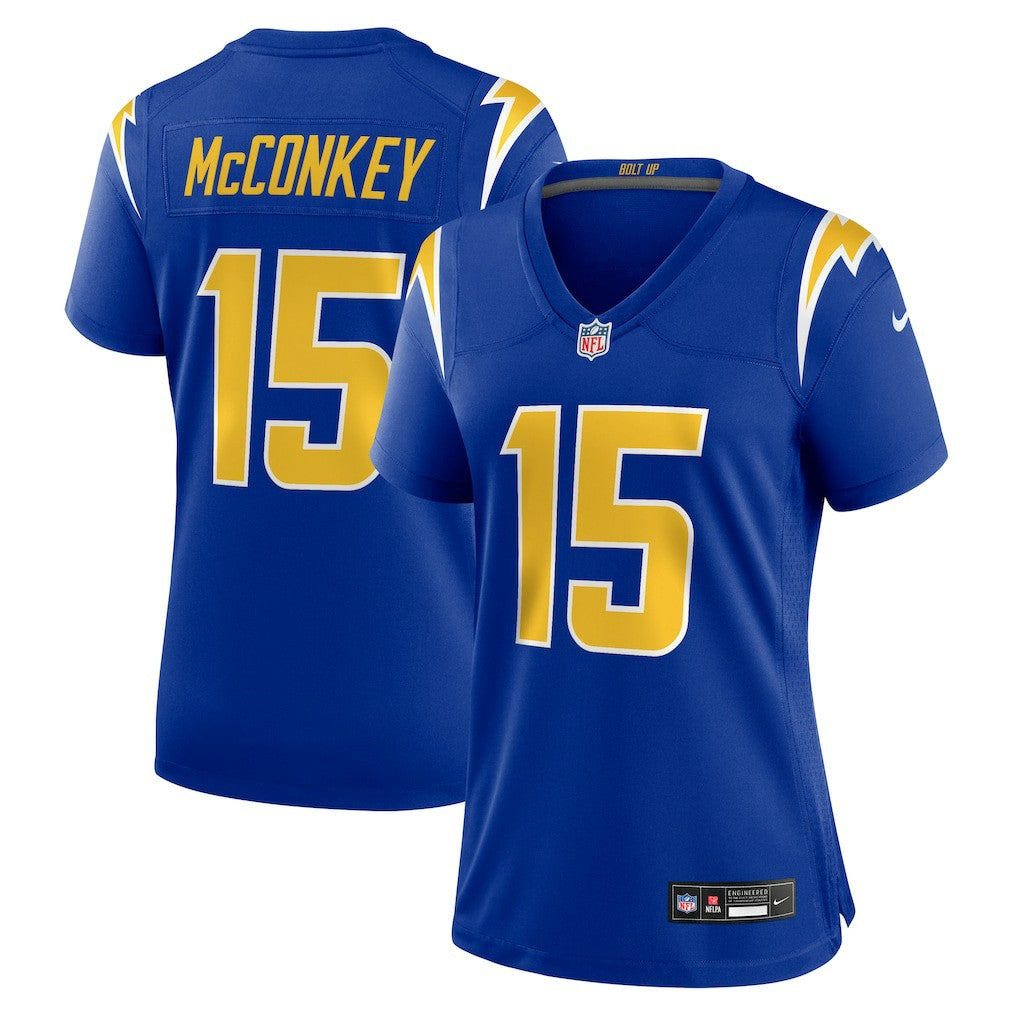 Ladd McConkey Los Angeles Chargers Women's Alternate Game Jersey - Royal discount