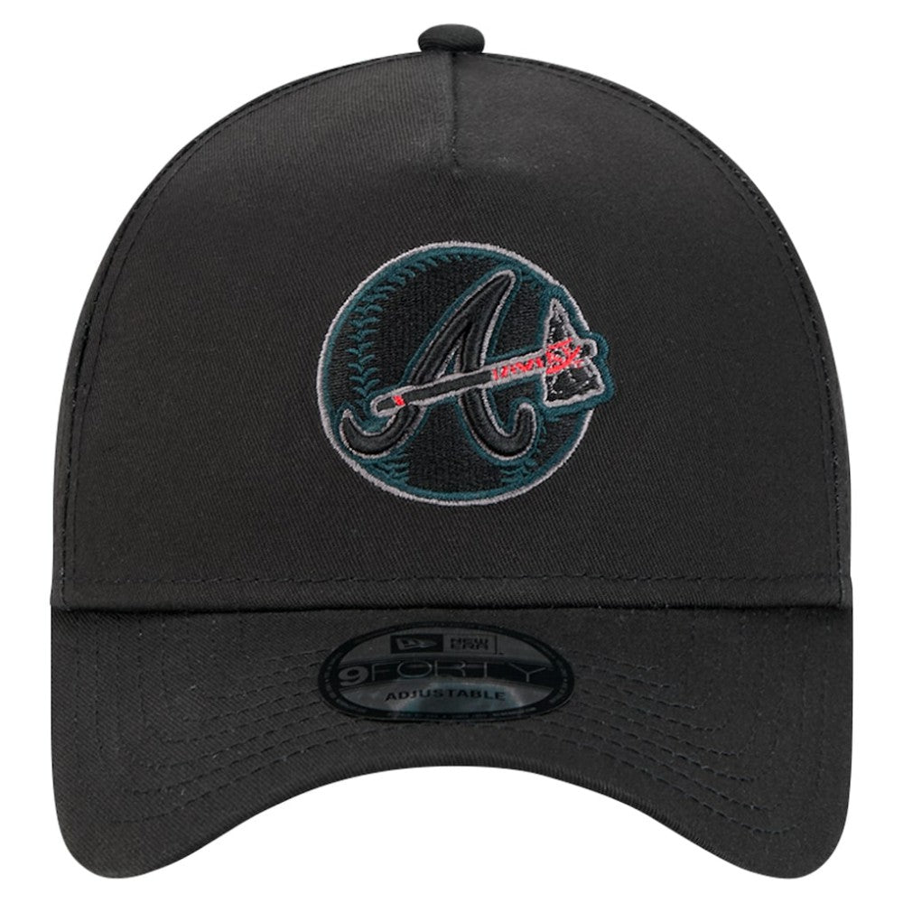 Atlanta Braves Tonal Pop 9FORTY A-Frame Adjustable Hat Black