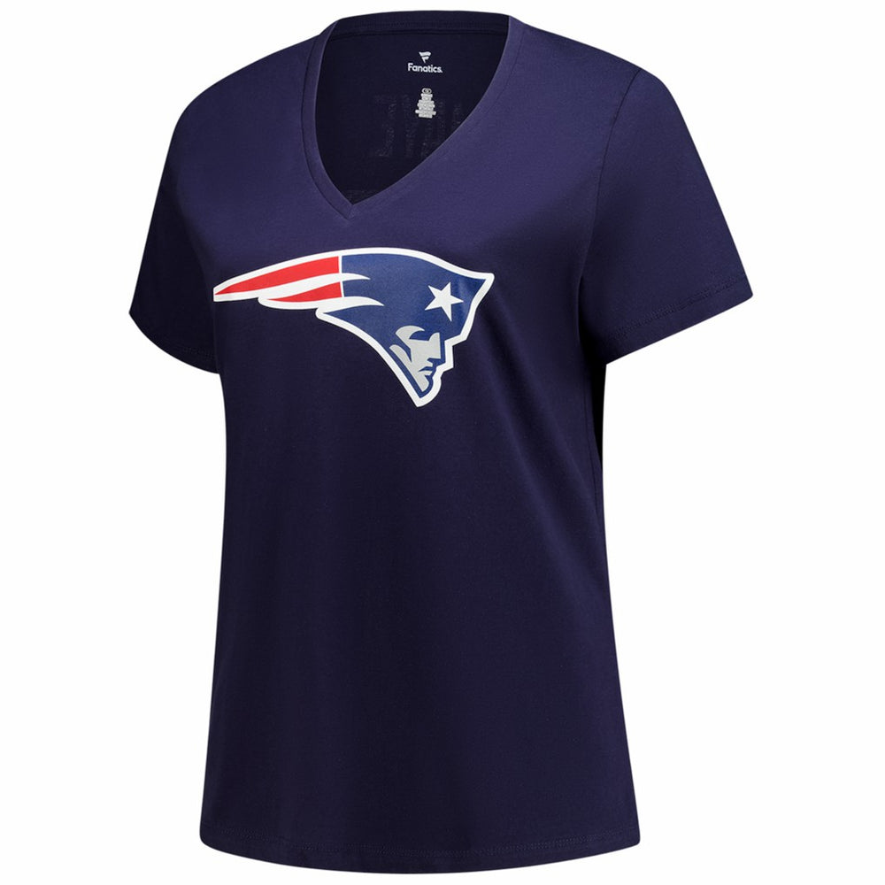 Drake Maye New England Patriots Women's Plus Size Name & Number V-Neck T-Shirt - Navy discount