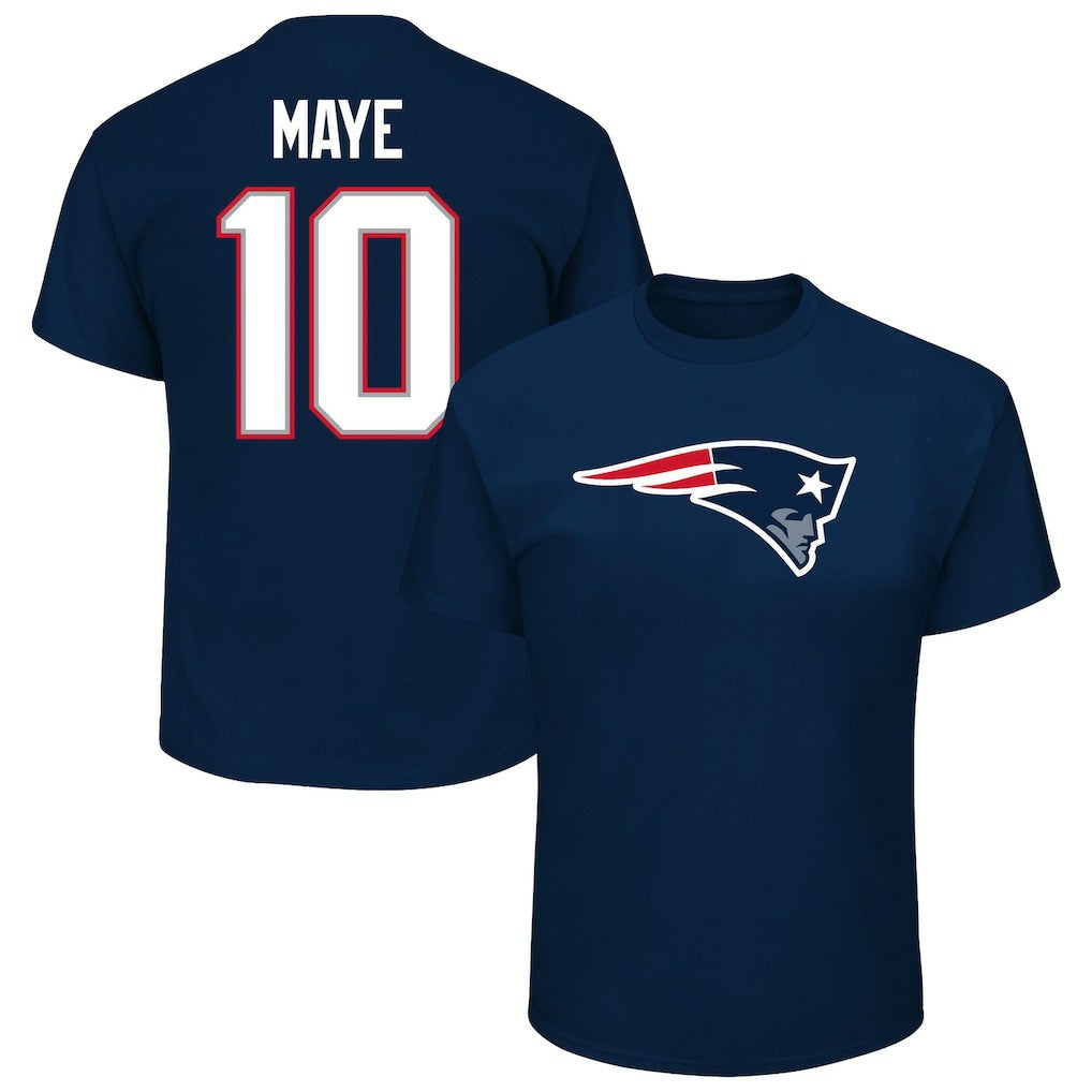 Drake Maye New England Patriots Big & Tall Player Name & Number T-Shirt - Navy for sale