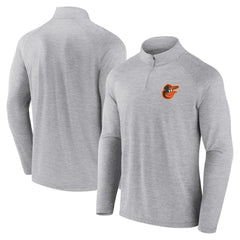 Baltimore Orioles Head-to-Head Raglan Quarter-Zip Jacket Gray