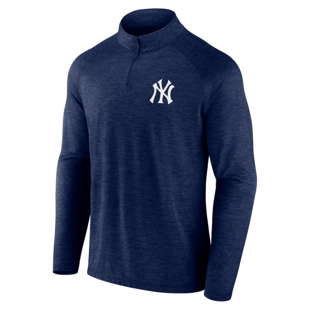 New York Yankees Head-to-Head Raglan Quarter-Zip Jacket Navy