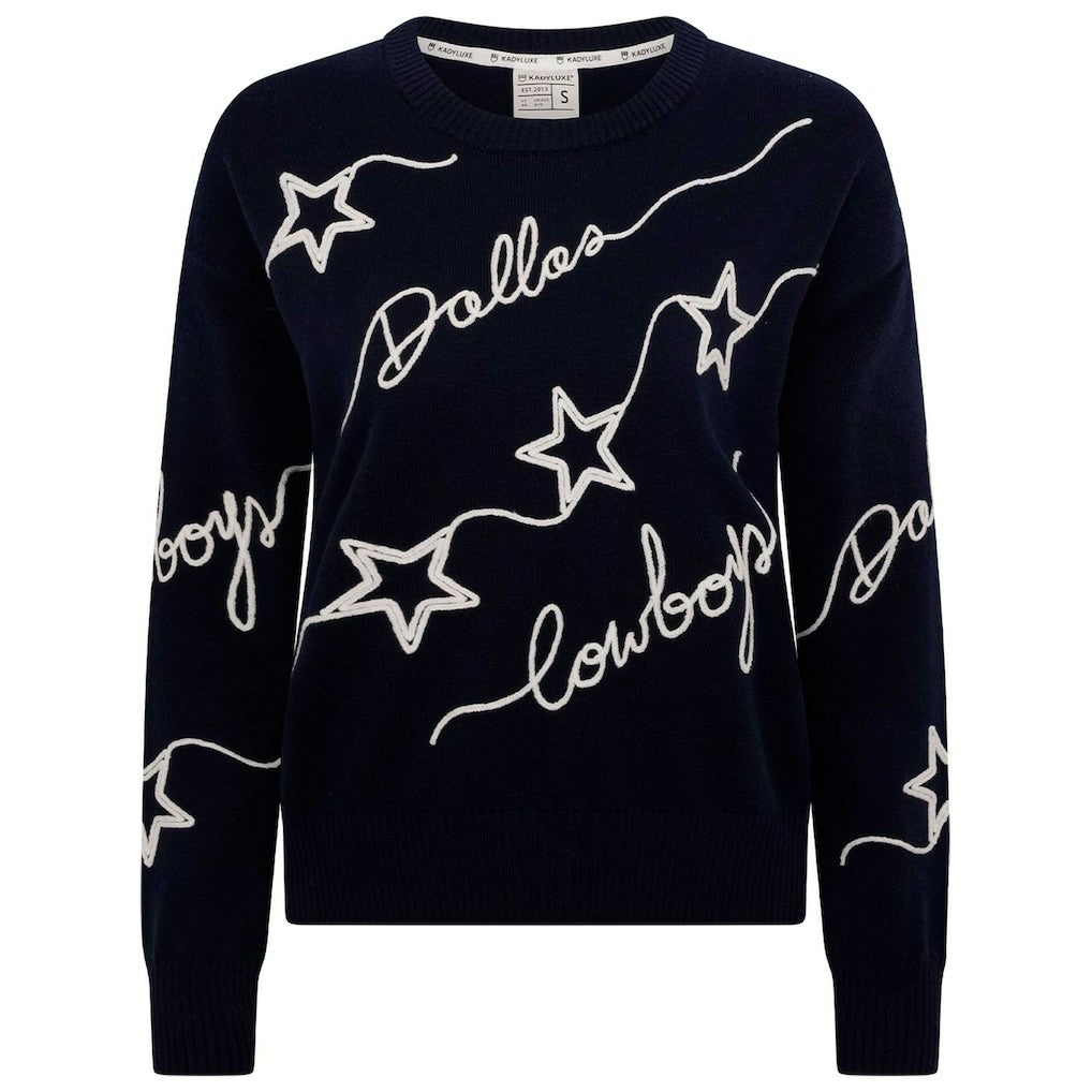 Dallas Cowboys Women's Love Letter Pullover Sweater - Navy outlet