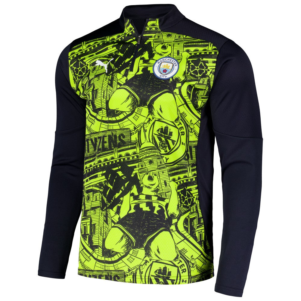 Manchester City 2024/25 Pre-Match dryCELL Quarter-Zip Top - Black for sale