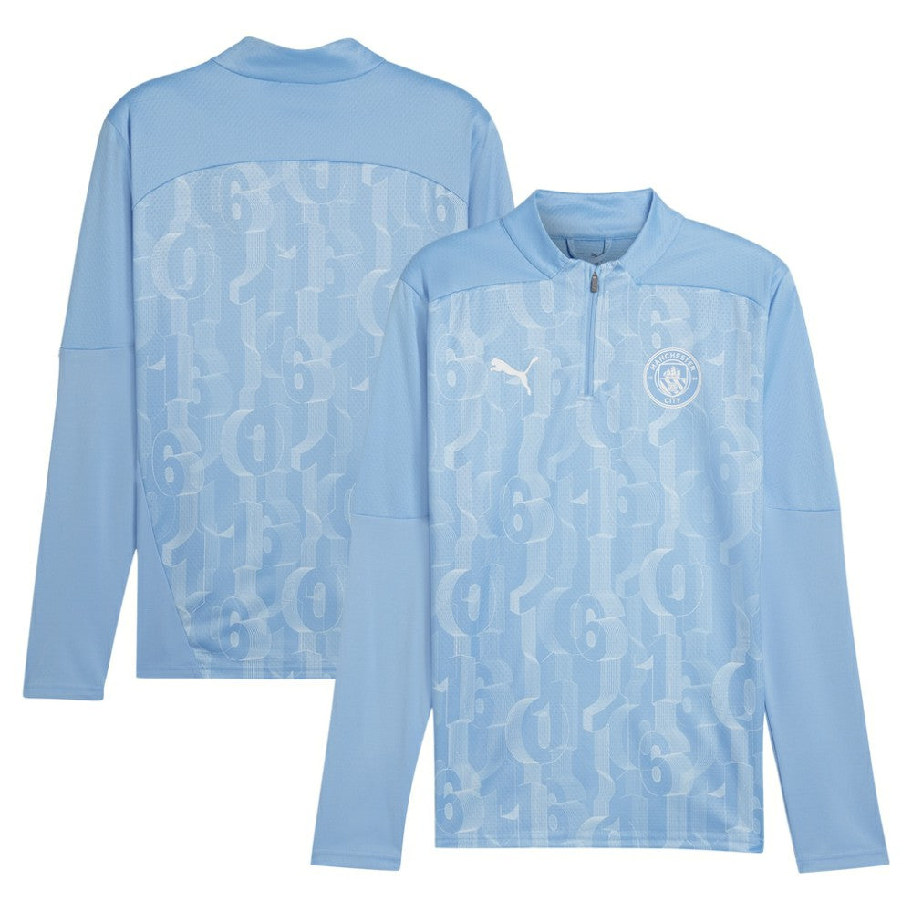Manchester City 2024/25 Pre-Match dryCELL Quarter-Zip Top - Light Blue shop