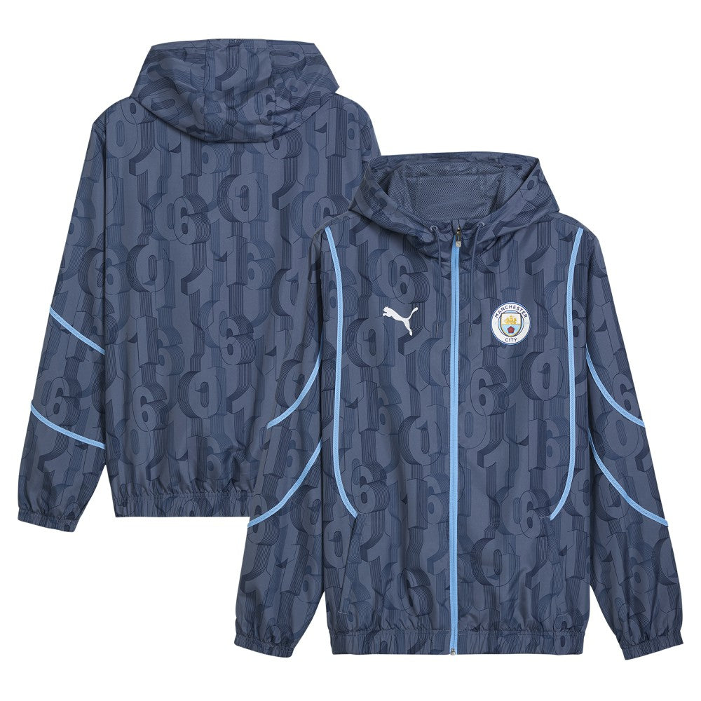 Manchester City 2024/25 Pre-Match Anthem dryCELL Full-Zip Hoodie Jacket - Blue shop
