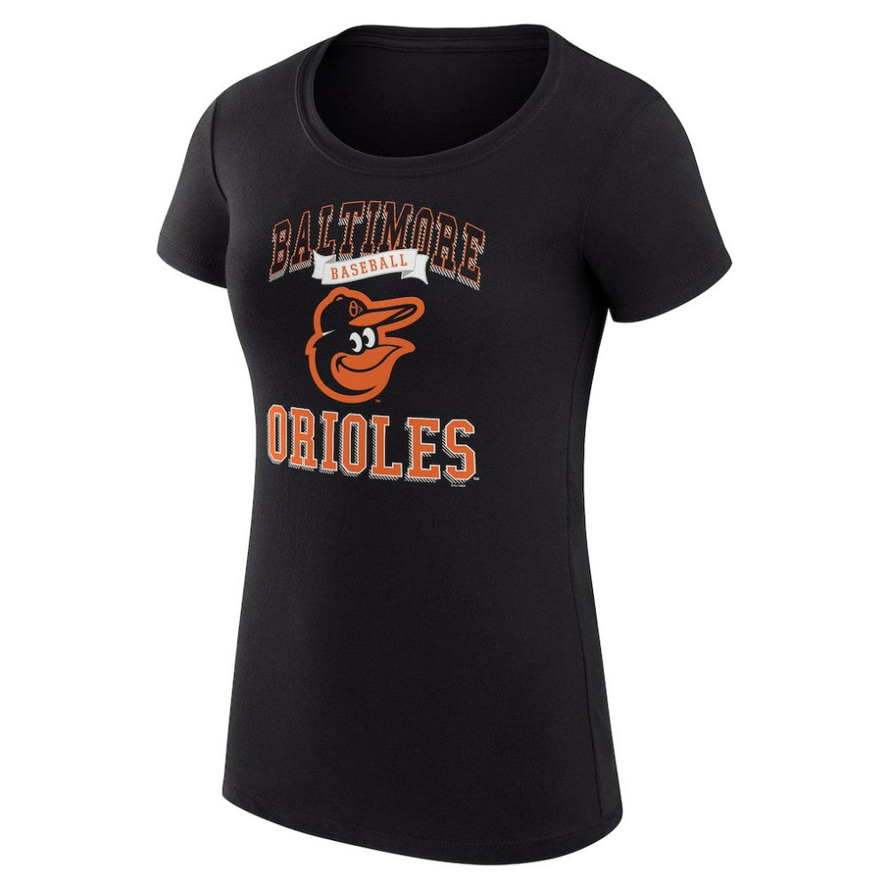 Baltimore Orioles G-III 4Her by Carl Banks Women's Super-Slim Fit Lightweight Team Logo Graphic T-Shirt Black