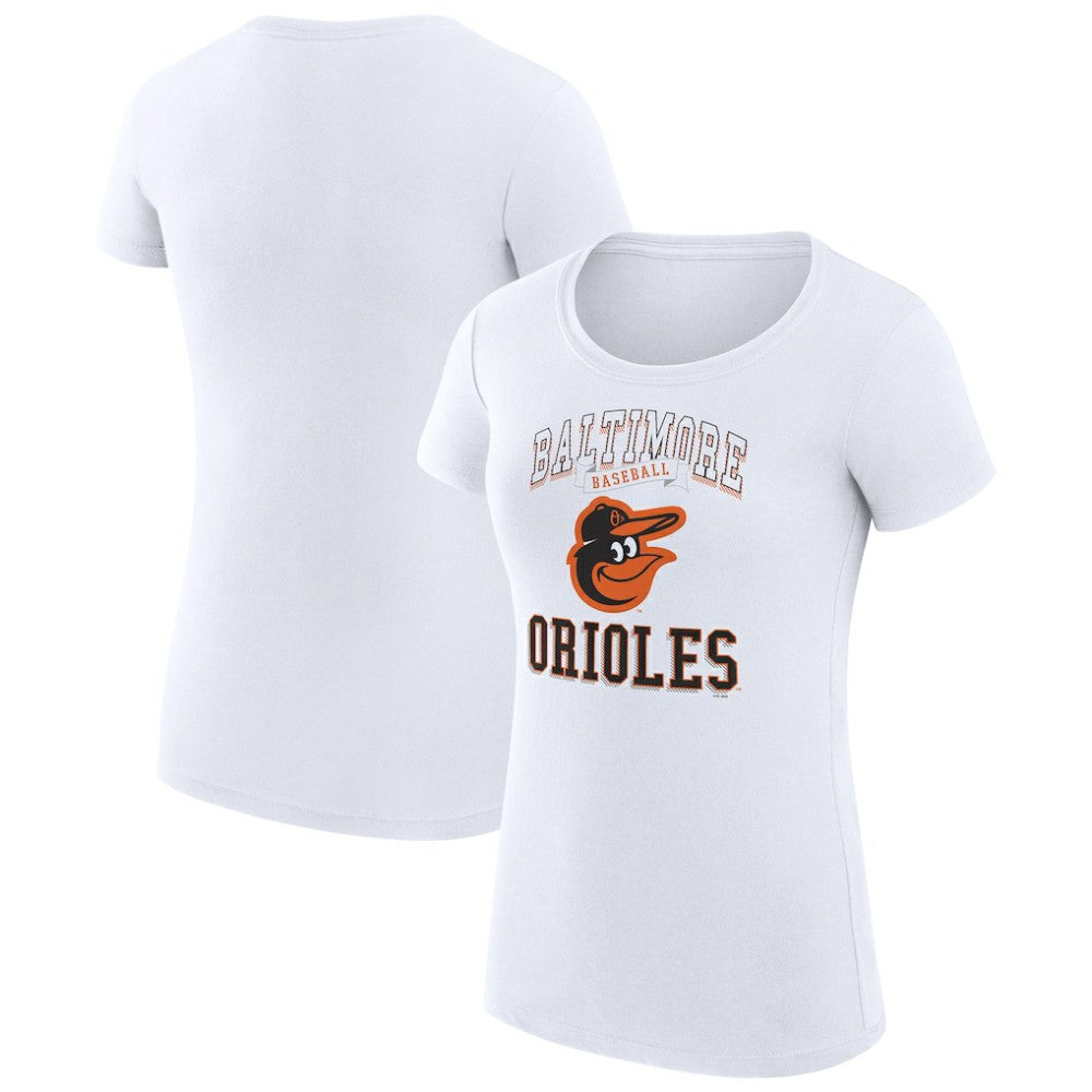 Baltimore Orioles G-III 4Her by Carl Banks Women's Super-Slim Fit Lightweight Team Logo Graphic T-Shirt White