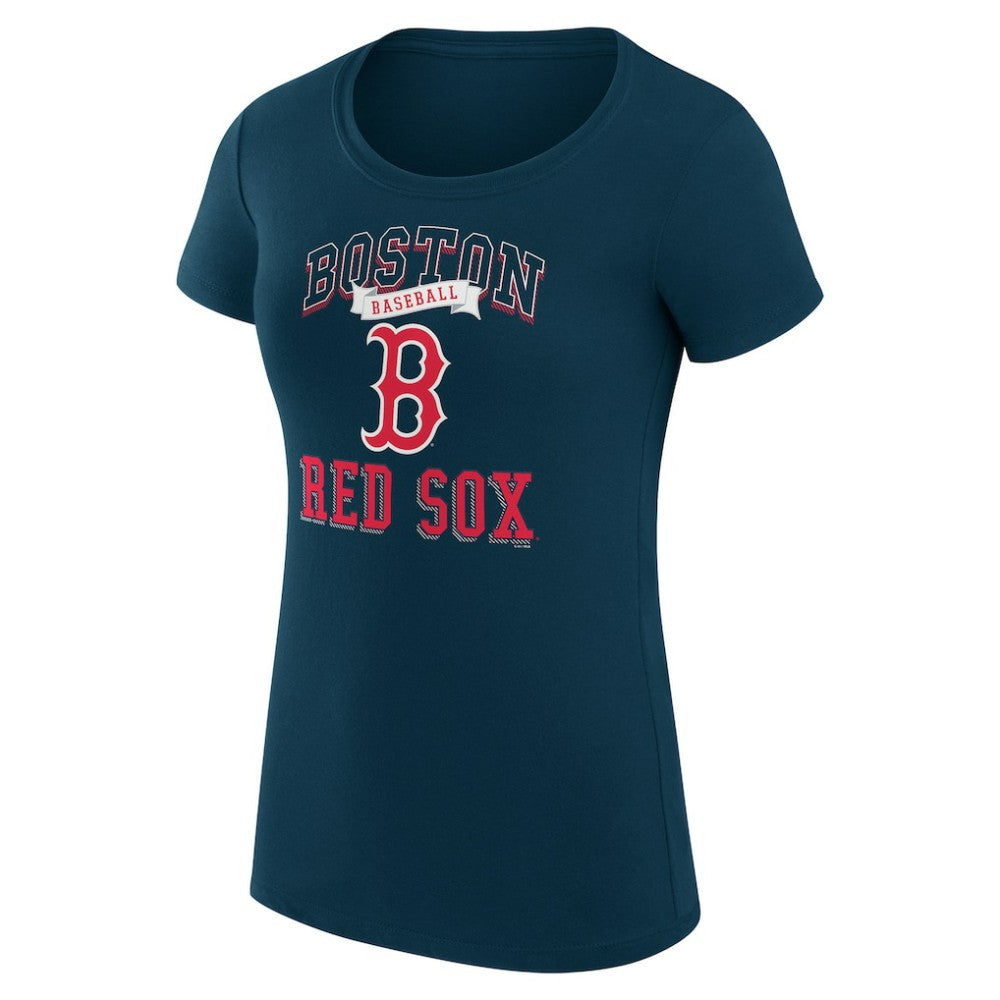Boston Red Sox G-III 4Her by Carl Banks Women's Super-Slim Fit Lightweight Team Logo Graphic T-Shirt Navy