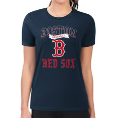 Boston Red Sox G-III 4Her by Carl Banks Women's Super-Slim Fit Lightweight Team Logo Graphic T-Shirt Navy