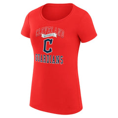 Cleveland Guardians G-III 4Her by Carl Banks Women's Super-Slim Fit Lightweight Team Logo Graphic T-Shirt Red