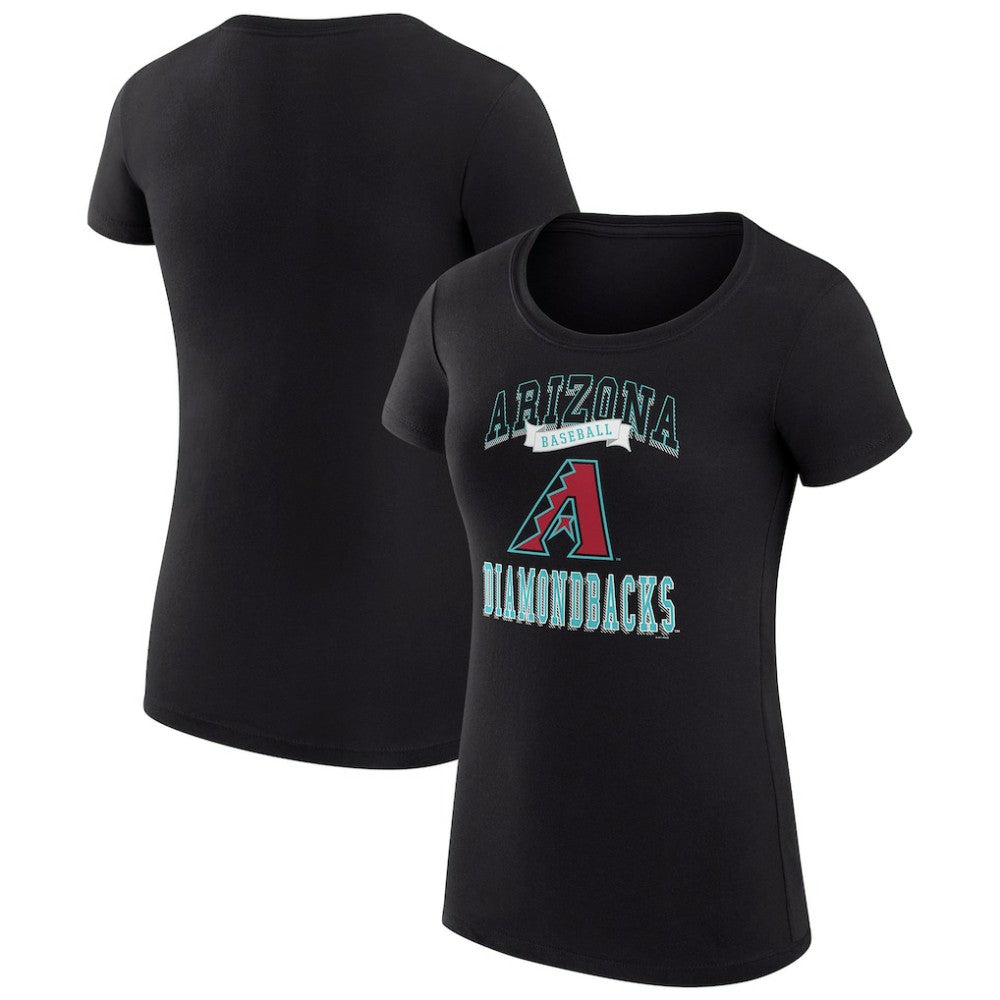 Arizona Diamondbacks G-III 4Her by Carl Banks Women's Super-Slim Fit Lightweight Team Logo Graphic T-Shirt Black