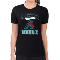 Arizona Diamondbacks G-III 4Her by Carl Banks Women's Super-Slim Fit Lightweight Team Logo Graphic T-Shirt Black