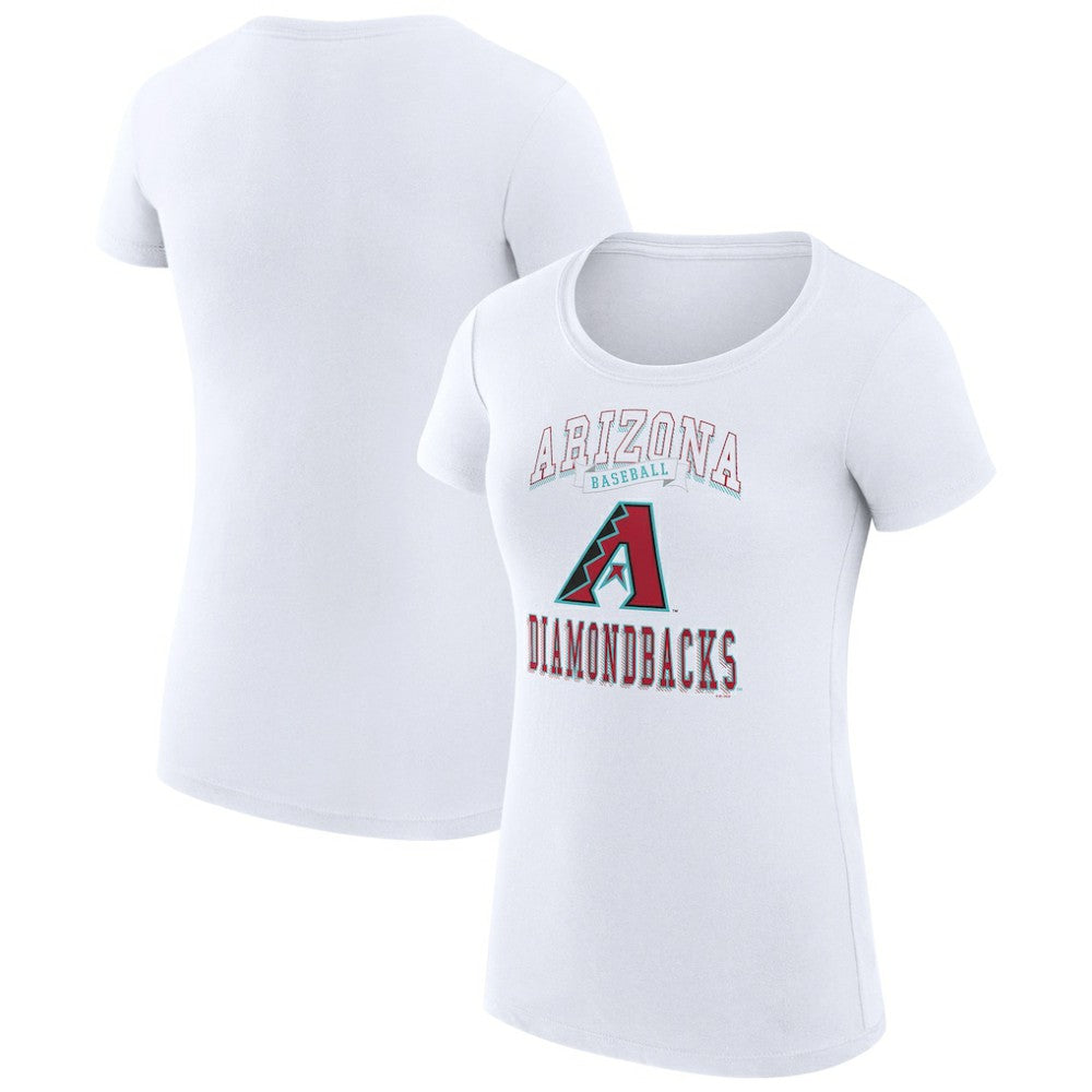 Arizona Diamondbacks G-III 4Her by Carl Banks Women's Super-Slim Fit Lightweight Team Logo Graphic T-Shirt White