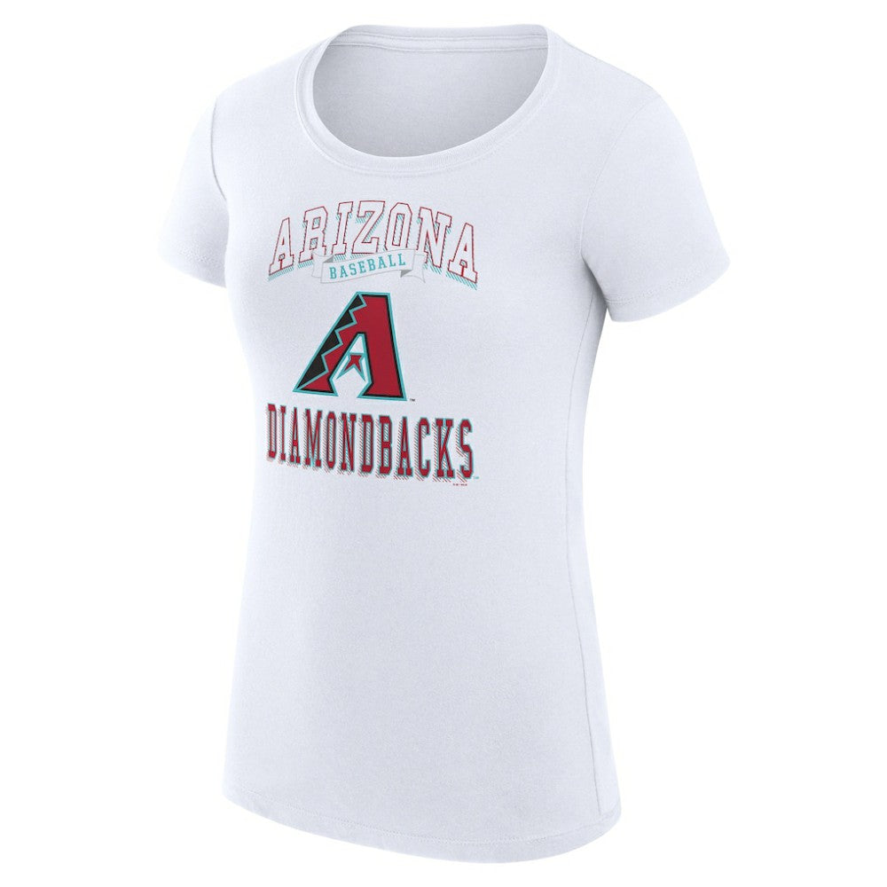 Arizona Diamondbacks G-III 4Her by Carl Banks Women's Super-Slim Fit Lightweight Team Logo Graphic T-Shirt White