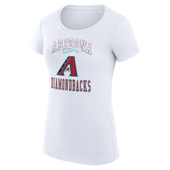 Arizona Diamondbacks G-III 4Her by Carl Banks Women's Super-Slim Fit Lightweight Team Logo Graphic T-Shirt White