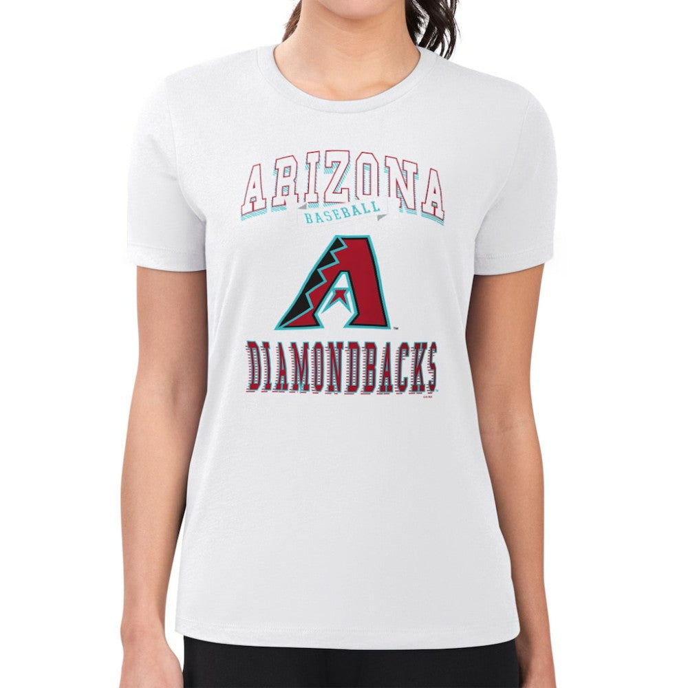 Arizona Diamondbacks G-III 4Her by Carl Banks Women's Super-Slim Fit Lightweight Team Logo Graphic T-Shirt White