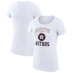 Houston Astros G-III 4Her by Carl Banks Women's Super-Slim Fit Lightweight Team Logo Graphic T-Shirt White