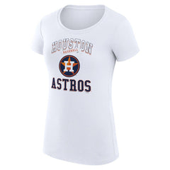Houston Astros G-III 4Her by Carl Banks Women's Super-Slim Fit Lightweight Team Logo Graphic T-Shirt White