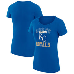 Kansas City Royals G-III 4Her by Carl Banks Women's Super-Slim Fit Lightweight Team Logo Graphic T-Shirt Royal