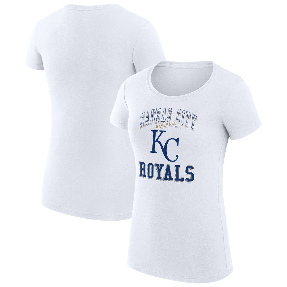 Kansas City Royals G-III 4Her by Carl Banks Women's Super-Slim Fit Lightweight Team Logo Graphic T-Shirt White