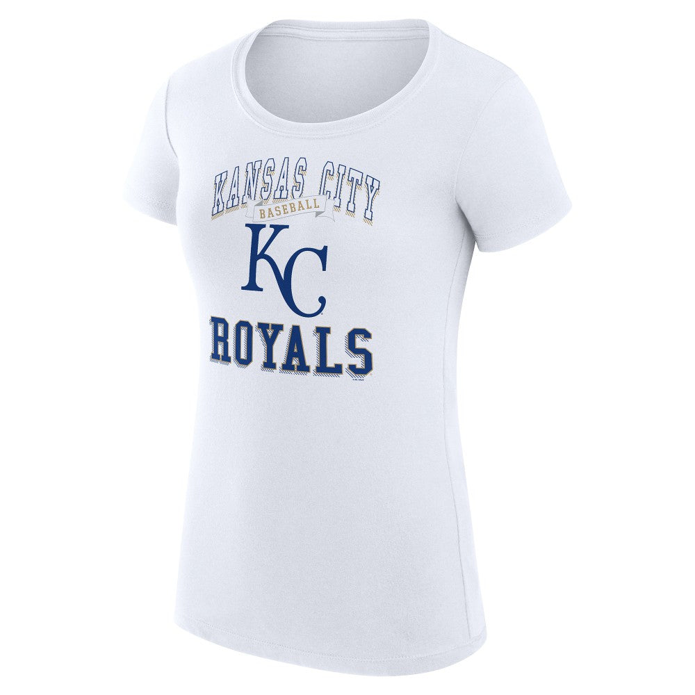 Kansas City Royals G-III 4Her by Carl Banks Women's Super-Slim Fit Lightweight Team Logo Graphic T-Shirt White