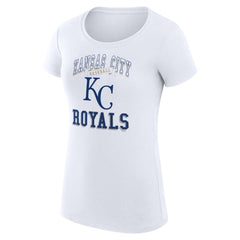 Kansas City Royals G-III 4Her by Carl Banks Women's Super-Slim Fit Lightweight Team Logo Graphic T-Shirt White