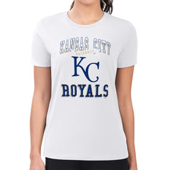 Kansas City Royals G-III 4Her by Carl Banks Women's Super-Slim Fit Lightweight Team Logo Graphic T-Shirt White
