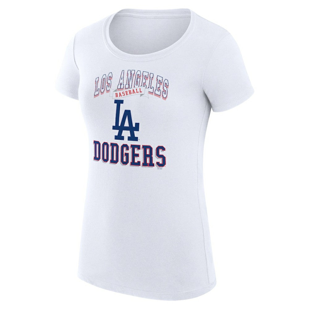 Los Angeles Dodgers G-III 4Her by Carl Banks Women's Super-Slim Fit Lightweight Team Logo Graphic T-Shirt White