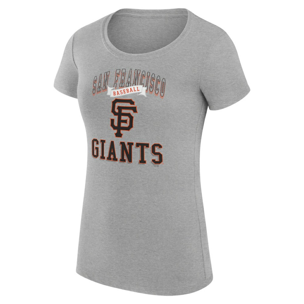 San Francisco Giants G-III 4Her by Carl Banks Women's Super-Slim Fit Lightweight Team Logo Graphic T-Shirt Heather Gray