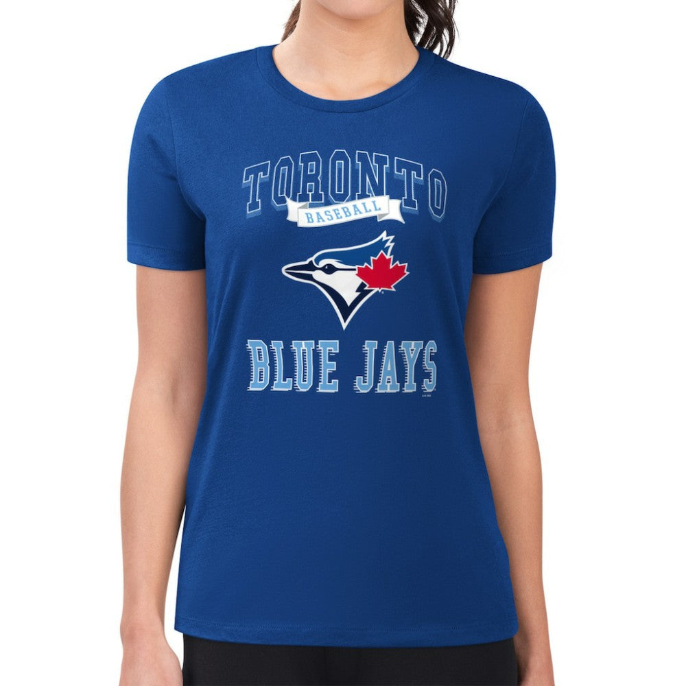 Toronto Blue Jays G-III 4Her by Carl Banks Women's Super-Slim Fit Lightweight Team Logo Graphic T-Shirt Royal
