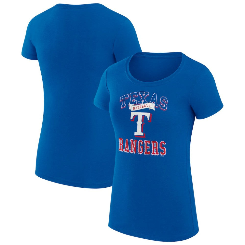 Texas Rangers G-III 4Her by Carl Banks Women's Super-Slim Fit Lightweight Team Logo Graphic T-Shirt Royal