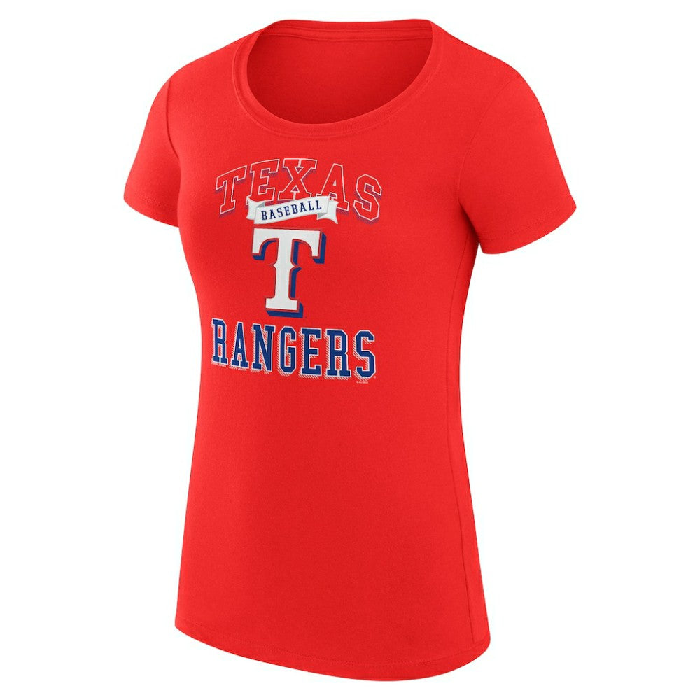 Texas Rangers G-III 4Her by Carl Banks Women's Super-Slim Fit Lightweight Team Logo Graphic T-Shirt Red